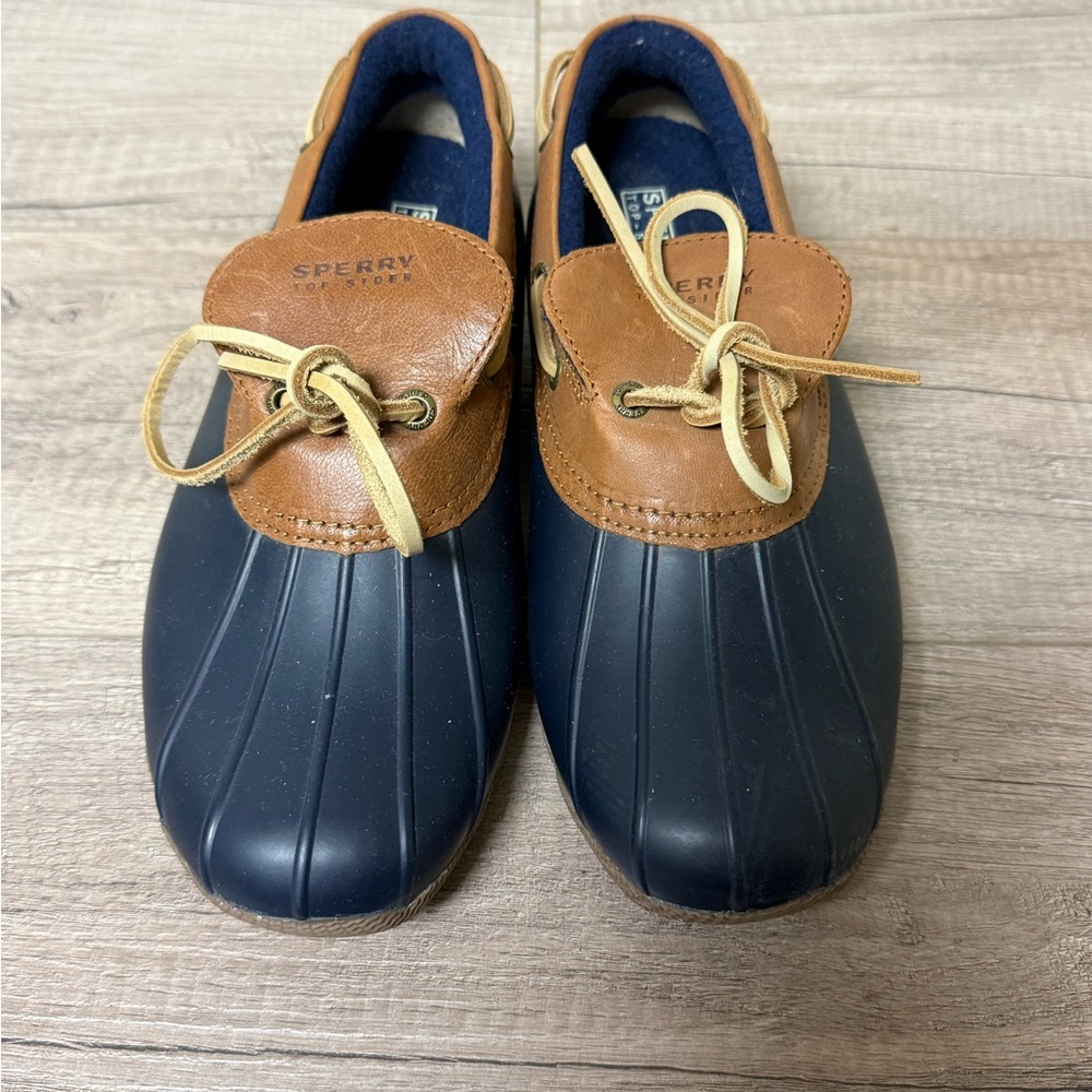 Sperry Tan and Navy Duck Shoes